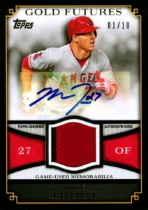 2012 Topps Gold Futures Autograph Relic Mike Trout 2012 Topps Gold Futures Autograph Relic Mike Trout 212x300 Image