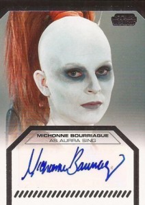 2012 Topps Star Wars Galactic Files Autographs Michonne Bourriague as Aurra Sing 2012 Topps Star Wars Galactic Files Autographs Michonne Bourriague as Aurra Sing 212x300 Image