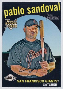 Pablo Sandoval Cards - 2008 Topps Heritage Pablo Sandoval RC 2008 Topps Heritage Pablo Sandoval RC 213x300 Image