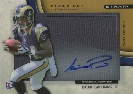 2012 Topps Strata Football Clear Cut Autograph Relic Isaiah Pead 99 2012 Topps Strata Football Clear Cut Autograph Relic Isaiah Pead 99 260x183 Image