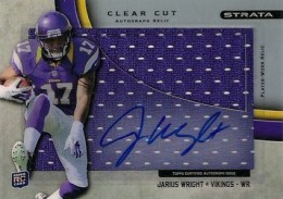 2012 Topps Strata Football Clear Cut Autograph Relic Jarius Wright 2012 Topps Strata Football Clear Cut Autograph Relic Jarius Wright 260x183 Image