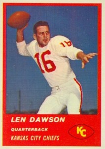 1963 Fleer Len Dawson RC 213x300 Image
