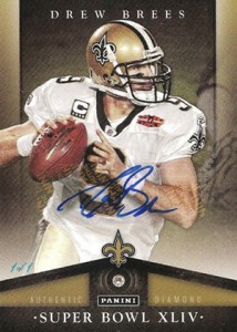 2012 Panini Super Bowl XLVII Black Box Drew Brees Diamond Autograph 214x300 Image