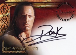 2002 Inkworks Scorpion King Autographs The Rock 260x187 Image