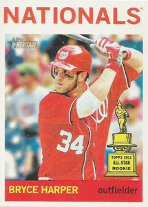 2013 Topps Heritage Baseball Action Variations Bryce Harper 215x300 Image