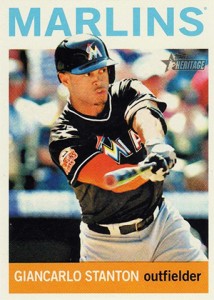 2013 Topps Heritage Baseball Action Variations Giancarlo Stanton 214x300 Image