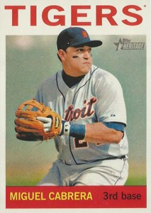 2013 Topps Heritage Baseball Action Variations Miguel Cabrera 213x300 Image